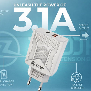 Powerup Zoook – Z-1188 3.1A High-Speed 4X Fast Charger