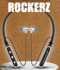 ROCKERZ High-Bass Wireless Neckband – Premium Metallic Finish