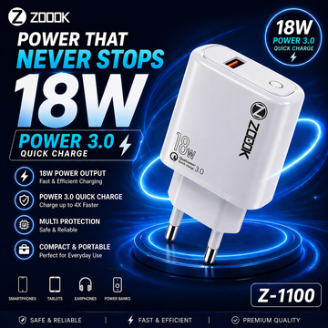 Powerup Zoook Z-1100 – 18W Fast Charging Wall Adapter