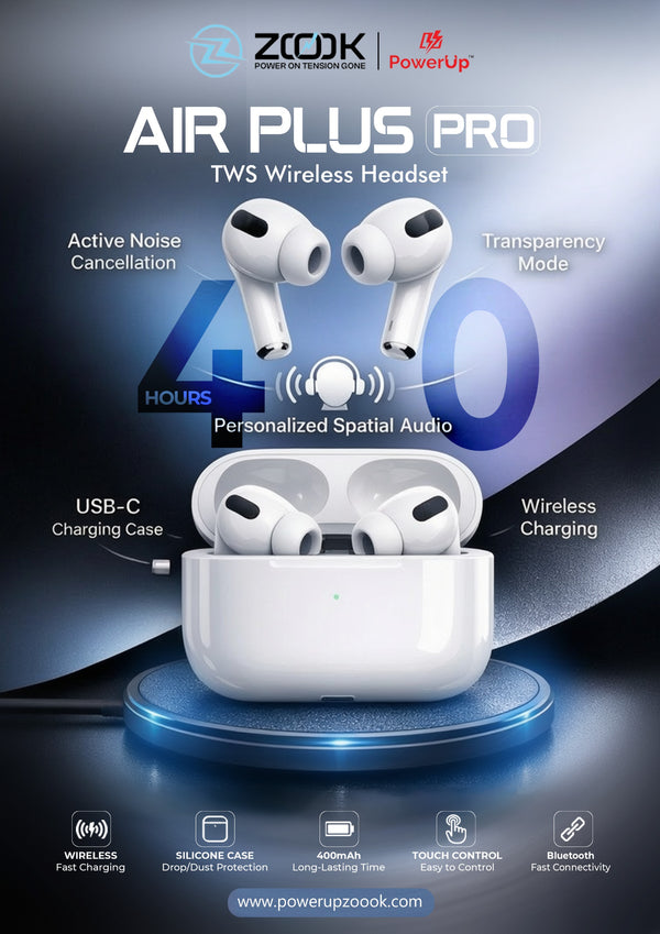 AIR PLUS PRO – Premium Wireless Bluetooth Earbuds