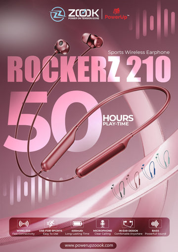 ROCKERZ 210 Ultra-Sleek Wireless Neckband – Lightweight & Flexible